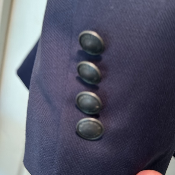 NWOT Mens Navy Blue utility blazer by Jos A Bank. 100% wool. Size 44 regular. - Picture 5 of 16